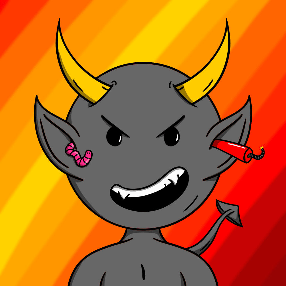🔥 #NFTGiveaway from Hell 🔥

Win this Degen Devil 😈

🔥 Follow <a href="/Degendevilz/">Degen Devils 🔥</a> 
🔥 Like 💜 RT 🔁 
🔥 Tag your Frens

48 Hrs to win!⏳

Check the Collection on Opensea! 👹
opensea.io/collection/deg…

Join the Degen Devils 😈
#NFTs #ArtCollectors #DegenDevils #PolygonNetwork #NFT