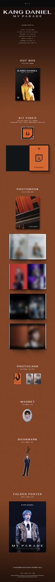[📢]

<강다니엘 : 마이 퍼레이드> 
DVD &amp; KIT VIDEO 예약판매 안내

✔ 예약판매 : 23.9.22 (금) 2PM (KST)

✔ 발매일 : 23.10.30 (월) (예정)

자세한 내용은 추후 공지를 통해 
안내드릴 예정이오니 참고 부탁드립니다. 

#강다니엘 #KANGDANIEL
#KANGDANIELMOVIE
#MYPARADE #강다니엘마이퍼레이드