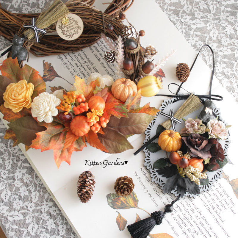 今日は涼しい🥰
秋らしくなってきました〜🍂

#Halloween
#FlowerWreath
#SilkFlowers
#FallWreath
#秋リース
#ハロウィンリース