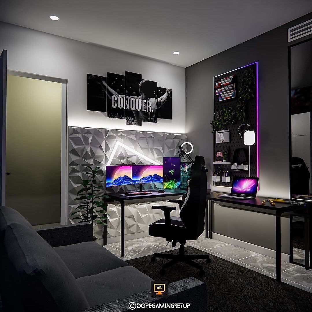 3dgamingsetups's tweet photo. Which one is more describing the vibes of #SeparateWays 🔥 but still prefer at CDPR 💙💜🖤 #GamingRoom #GamingSetup #GamingLife #intetiordesign #3dDesign #RoomDesign #digitaldesign #Bachelor 
Credit : Neodesign https://t.co/YxYt4Svhxr Dopegamingsetup https://t.co/te0FocojEO