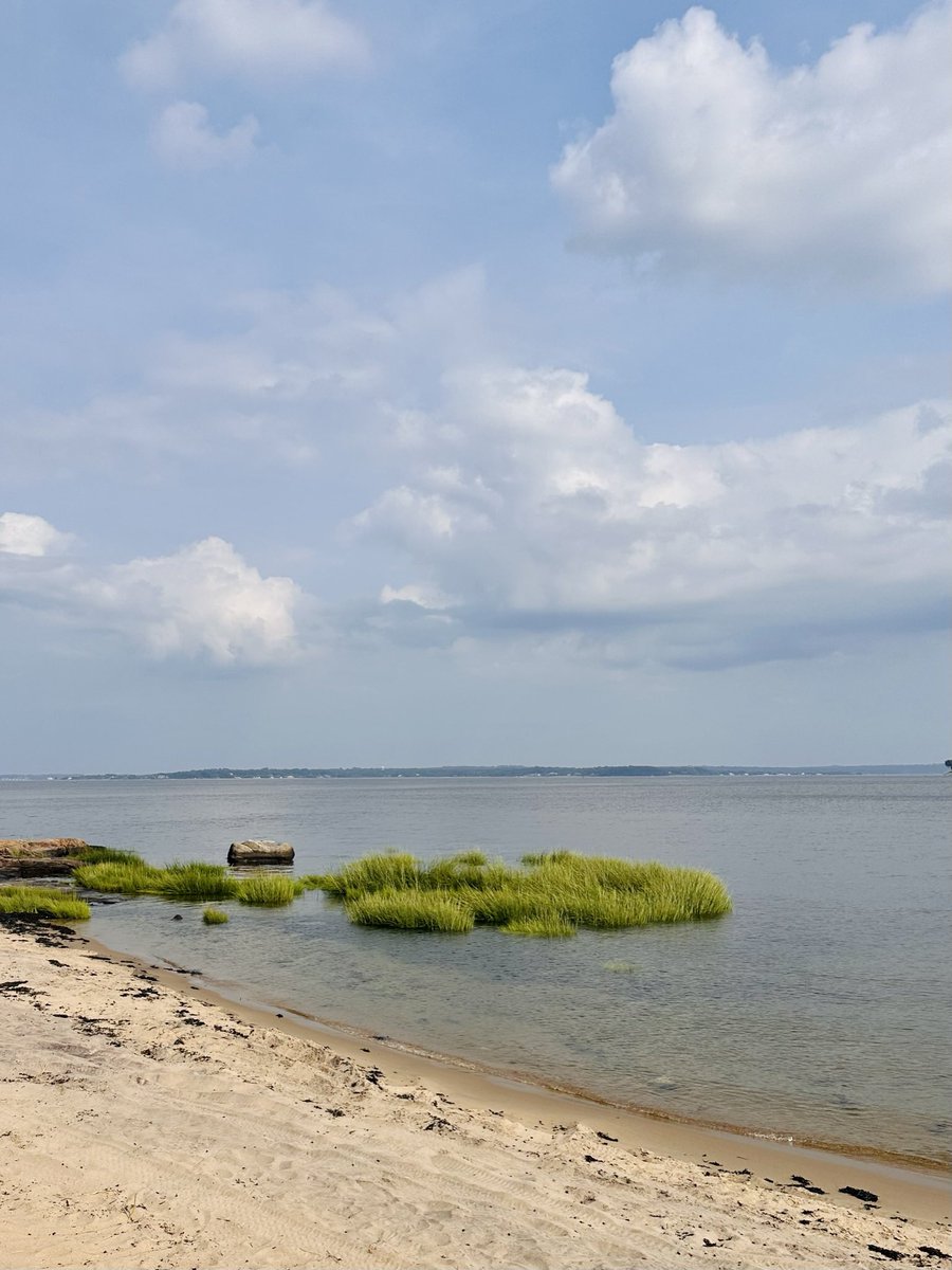 Looking across the expansive Long Island Sound, from the very edge of Orchard Beach in @PelhamBayPark. Though this park is best known for its legendary beach, it’s also home to a huge expanse of natural areas and hiking trails!