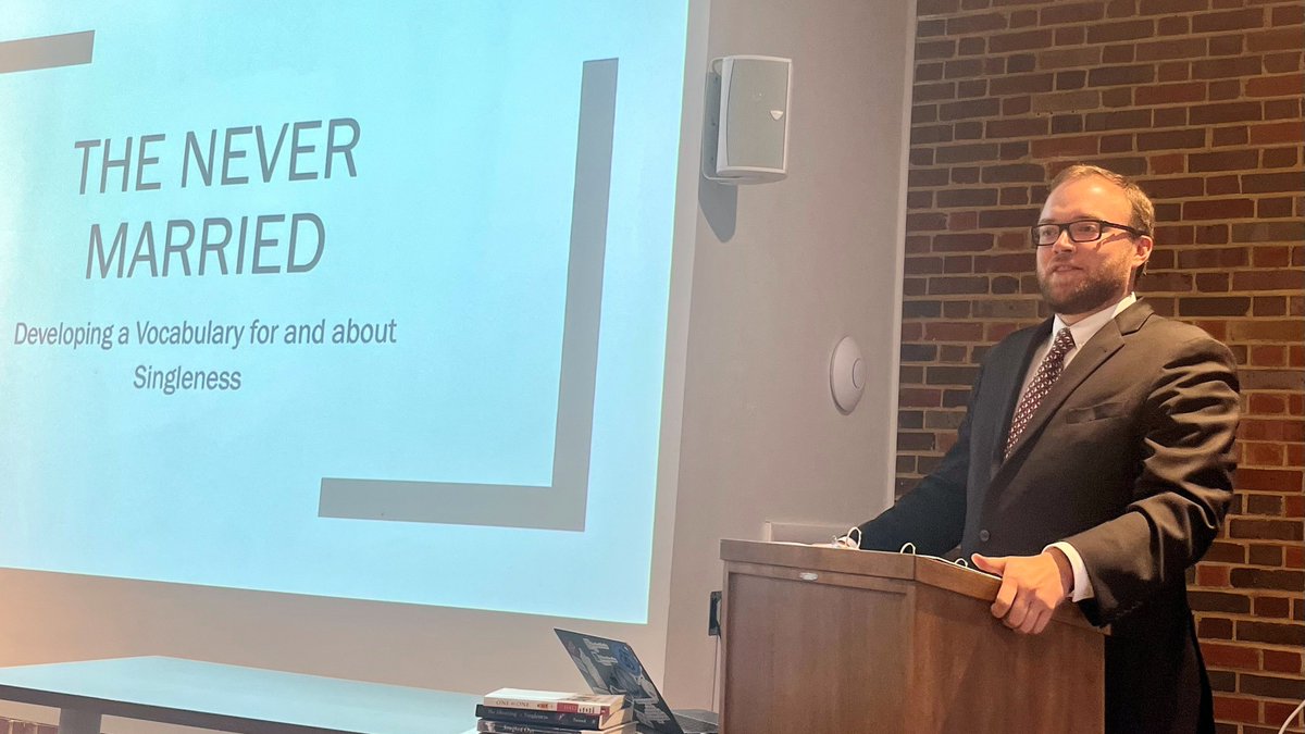 ConcordiaSem's tweet image. Symposium participants enjoyed a variety of sectionals this afternoon. One such sectional was presented by Master of Sacred Theology student Jacob Rhodes who presented his paper, “The Never Married: Developing a Vocabulary for and about Singleness.”