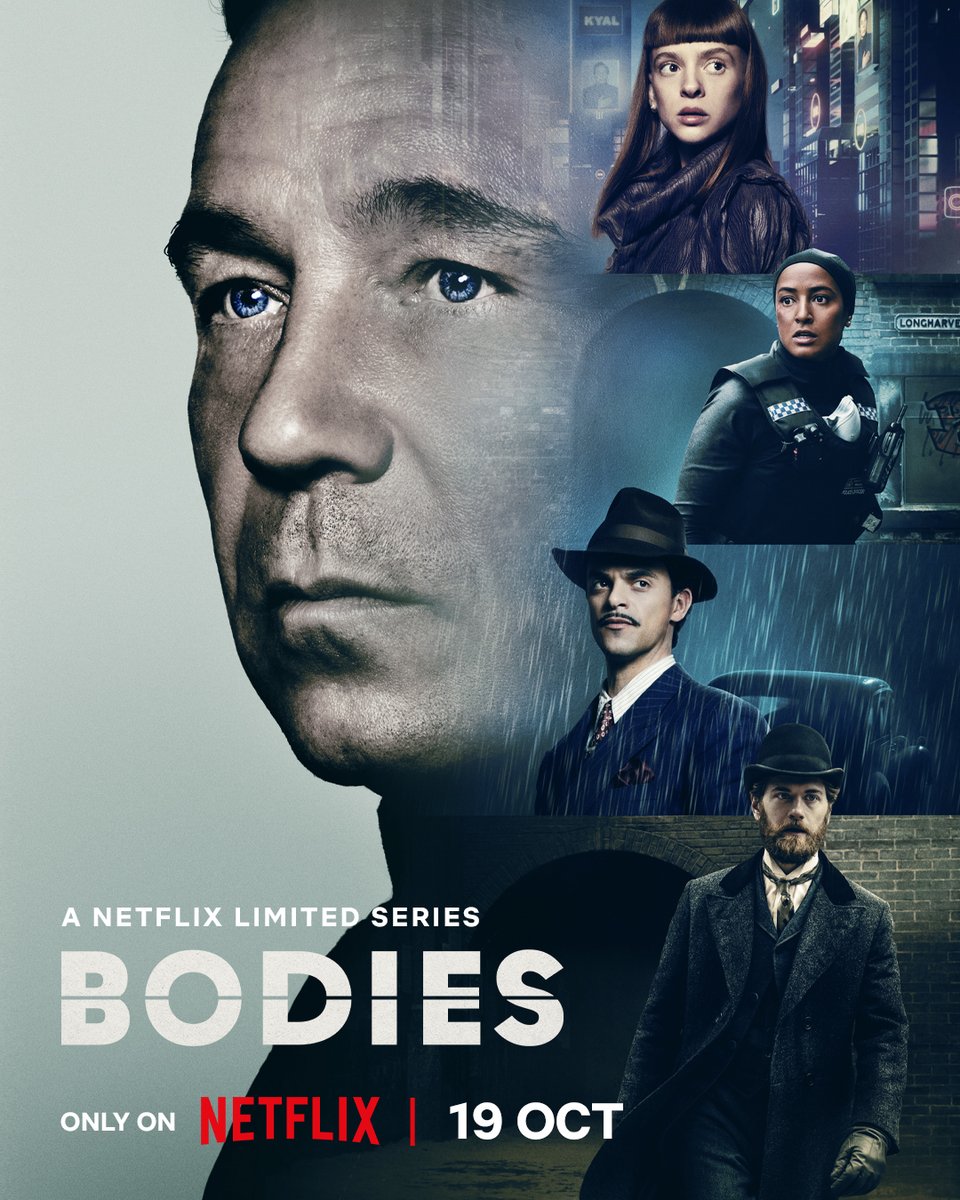NetflixUK's tweet image. Four detectives. Four timelines. Four crime scenes. One victim!?

BODIES – starring Stephen Graham – premieres 19 October, only on Netflix.