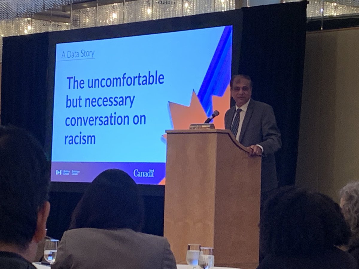 ReachSocietyBC's tweet image. Candid #datastory @StatCan_eng free seminar today, with keynote from Chief Statistician Anil Arora challenging us to dig into racism for the sake of our kids!