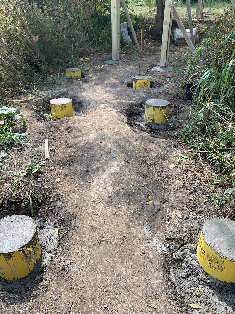 Wrapped up the concrete piers at MO Hives KC! Let’s build this boardwalk!