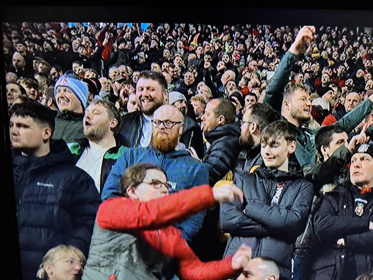 Made the documentary and I got to be the meat in a Rob Moore / Mark Oliver sandwich …..Coventry away….what a day!
