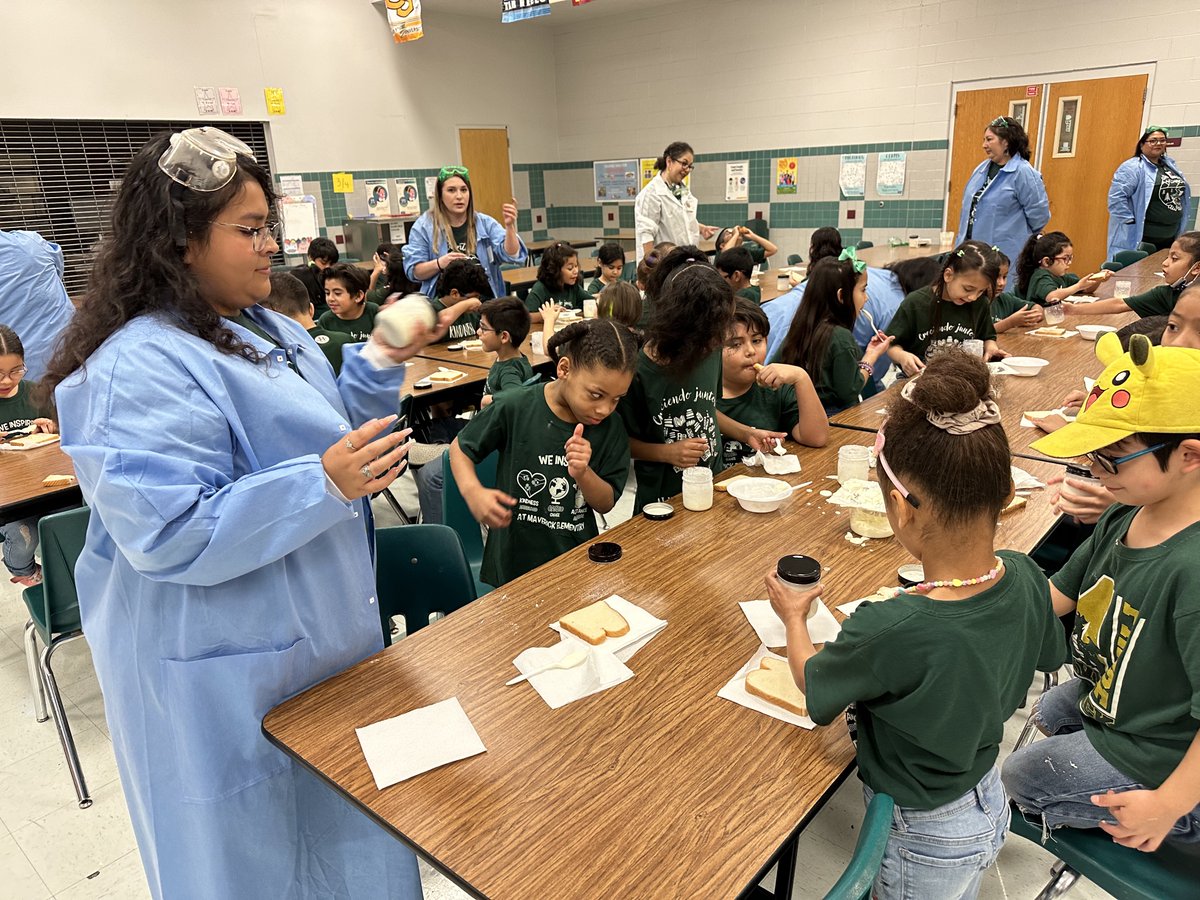 Maverick Elementary second graders were featured on KSAT-12 News this morning on a “Science with Sarah” segment, where they learned how to make butter. Very cool!