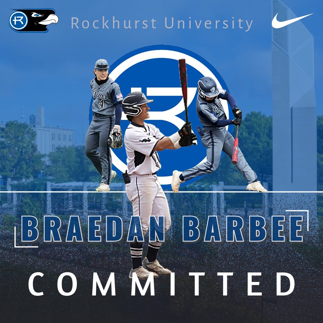 I am extremely excited to announce that I’ve committed to play baseball at Rockhurst University! I want to thank my family, teammates, and coaches for helping me every step of the way. I am so thankful for this opportunity, and ready to get this new chapter started! #gohawks