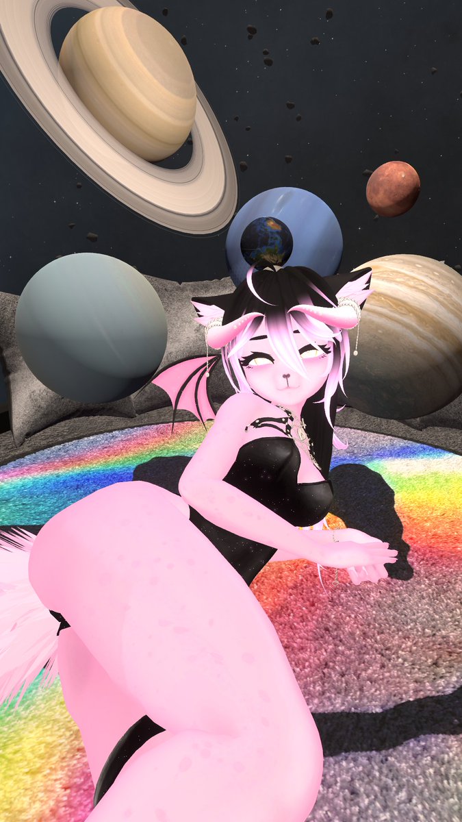 IcyStarsVR's tweet photo. Chilling in space. With bonus feet pic for free! https://t.co/ITXedSD3Cf