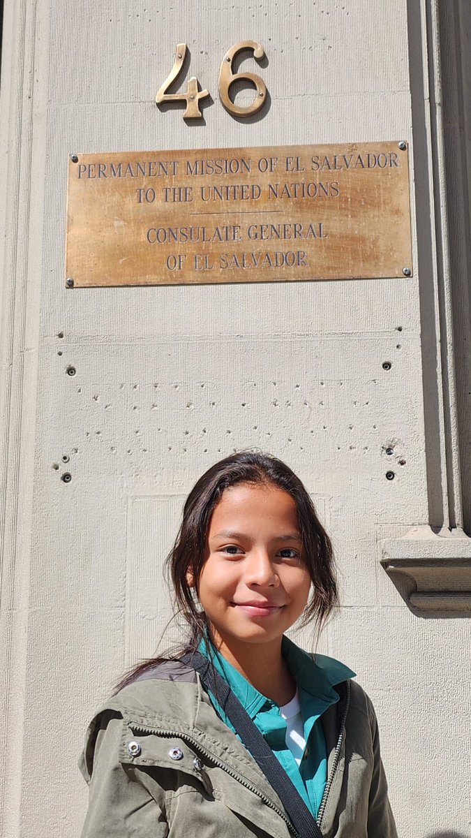 Esta mañana, Angie, participante de nuestro proyecto #CasadeEncuentroJuvenil, asistió  a una reunión con la Misión Permanente de El Salvador en las Naciones Unidas. #UNGA2023