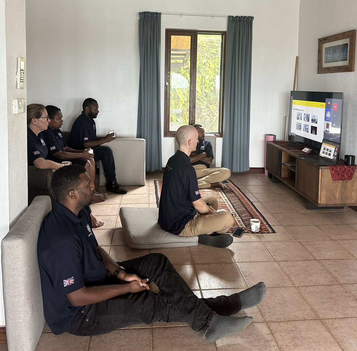 NicBrent_UKHC's tweet photo. In #Vanuatu, possibly the most natural disaster prone and climate impacted country in the world, it’s important to be prepared. Our small but capable team BHC Port Vila spent valuable time testing #businesscontinuity and doing essential #crisisprep https://t.co/xTvBBa8GfL