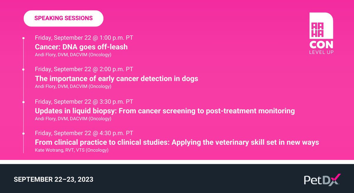 Hey there, AAHA Con attendees! Make sure to add our four talks to your calendar! 🗓️ We can’t wait to see you there!