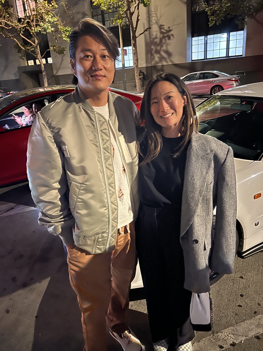 Trying to look unaffected next to Han Freaking Lue (aka Sung Kang). Moments before, SFPD also wanted a selfie with him.