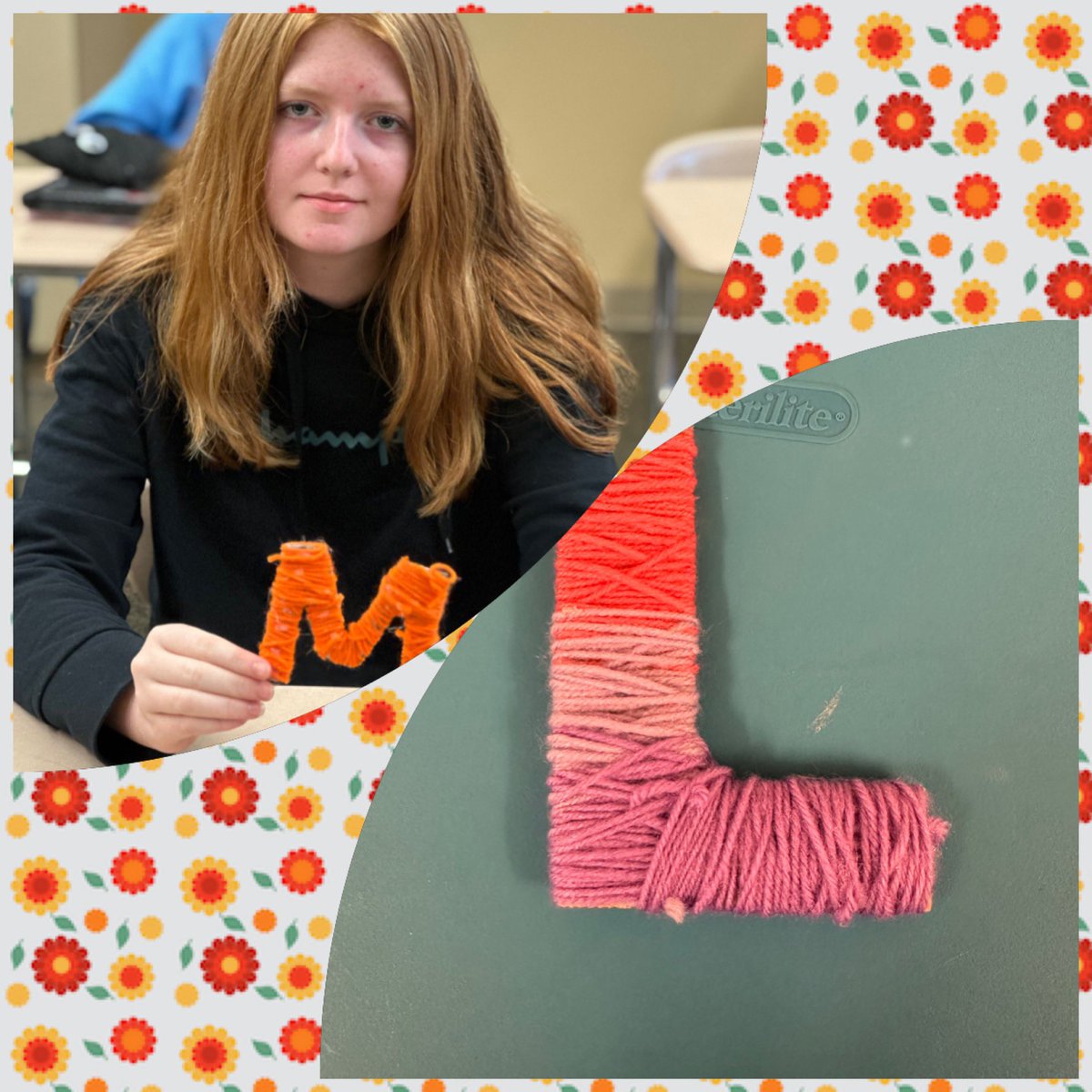Another week, another Wednesday.  Craft Club time <a href="/RolesvilleMS/">Rolesville MS</a>.  Two finished yarn letters.  More to come next week! 🧶