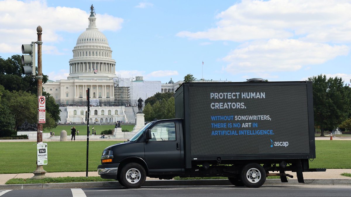 Seen this truck on the Hill? Songwriters are pushing for protections amid the AI race via @rebeccaklar_ : thehill.com/newsletters/te…