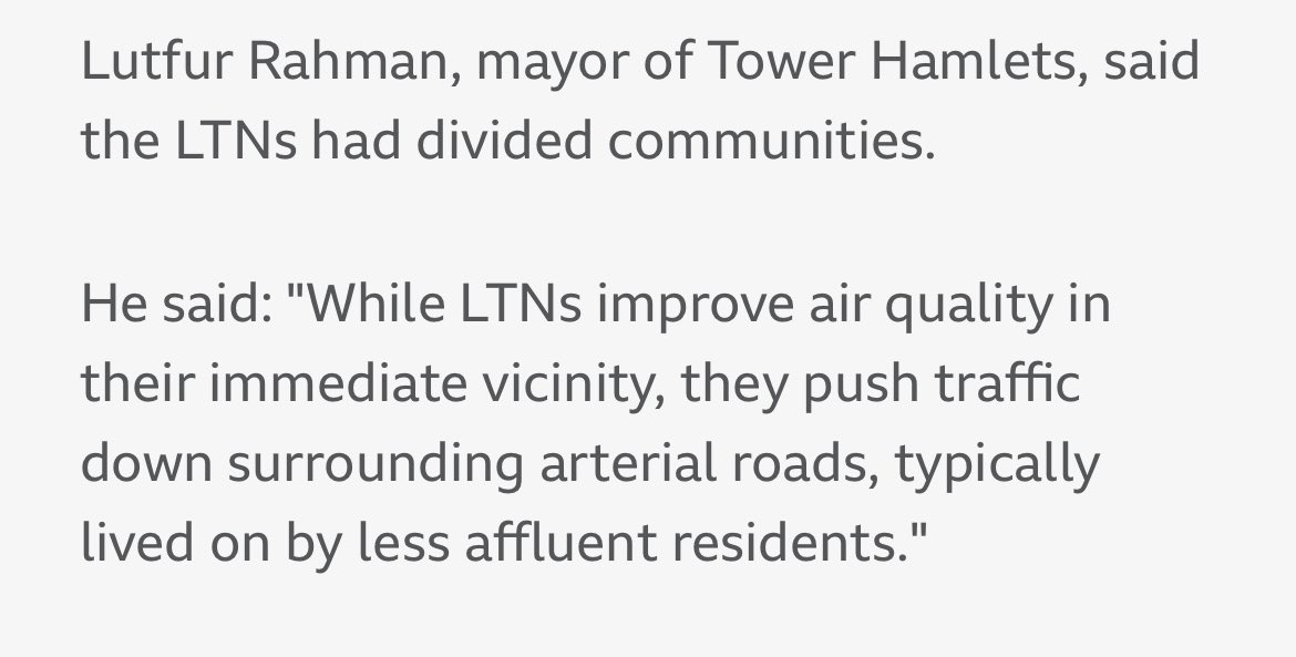 Finally a council leader who confirms what urban main road residents have been saying for years.