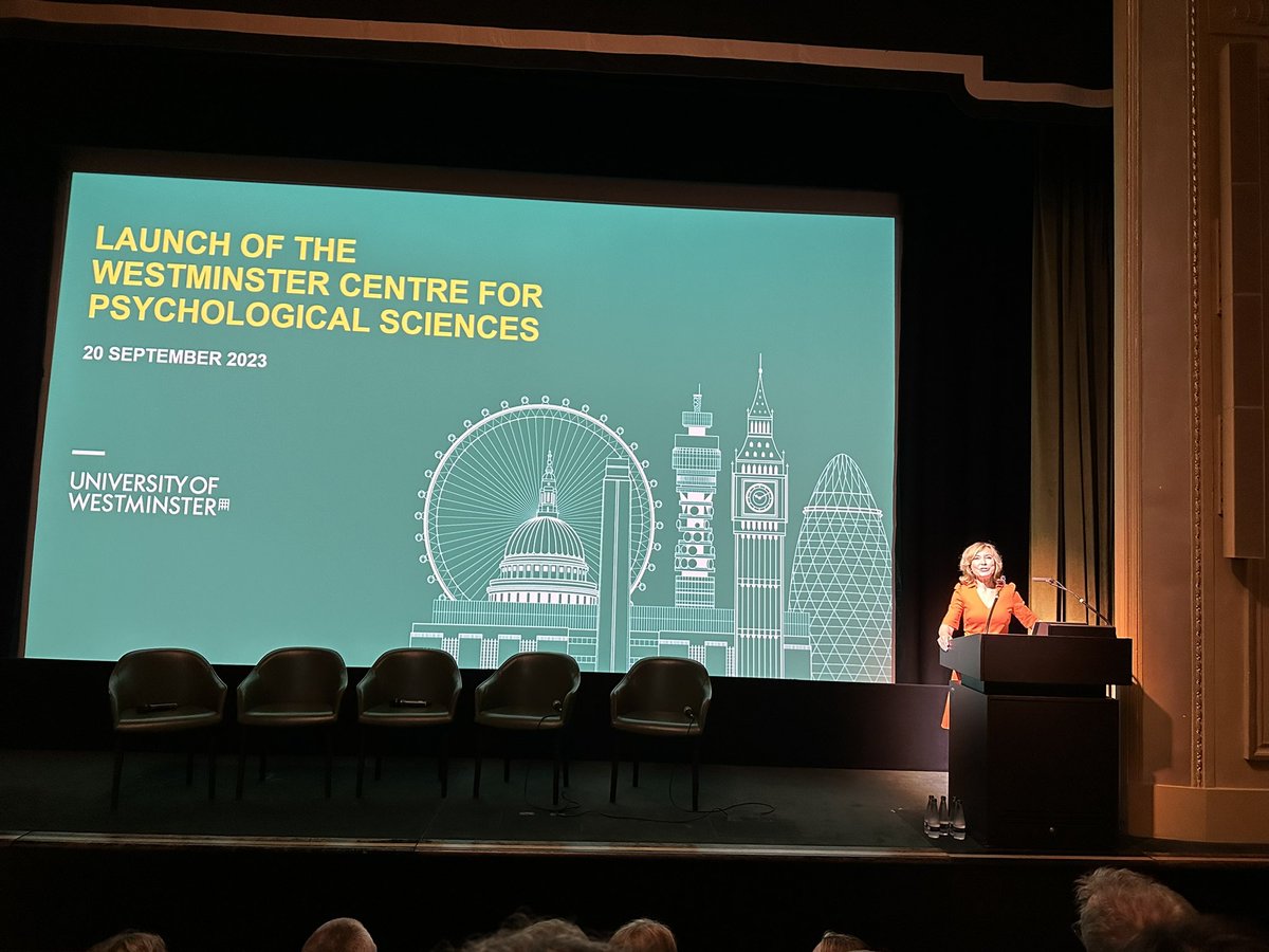 SallyOlohan's tweet photo. @sianwilliams100 @UniWestminster @CathLoveday @TinaJCartwright A impactful return @sianwilliams100! Thank you for sharing insights from your work with people who are trying to make sense of the trauma they have experienced or witnessed.  An excellent keynote for an impressive @UoWPsych launch event. https://t.co/xcAkZs1Fsg