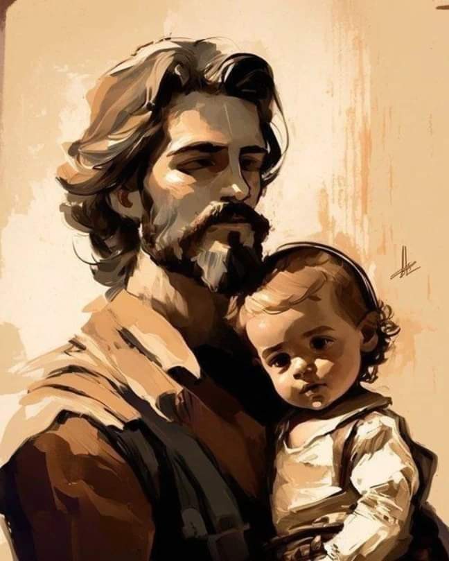 maronitas_es's tweet photo. "En aquellos días el carpintero, hablaba con Dios cara a cara y miraba con sus ojos, los ojos de Dios, y con Dios reía y Dios dormía en sus brazos y Dios despertaba con su beso; aquel carpintero, con sus manos tocaba a Dios y a Dios llevaba de la mano y ni en la gloria había más gloria que en la casa de José".