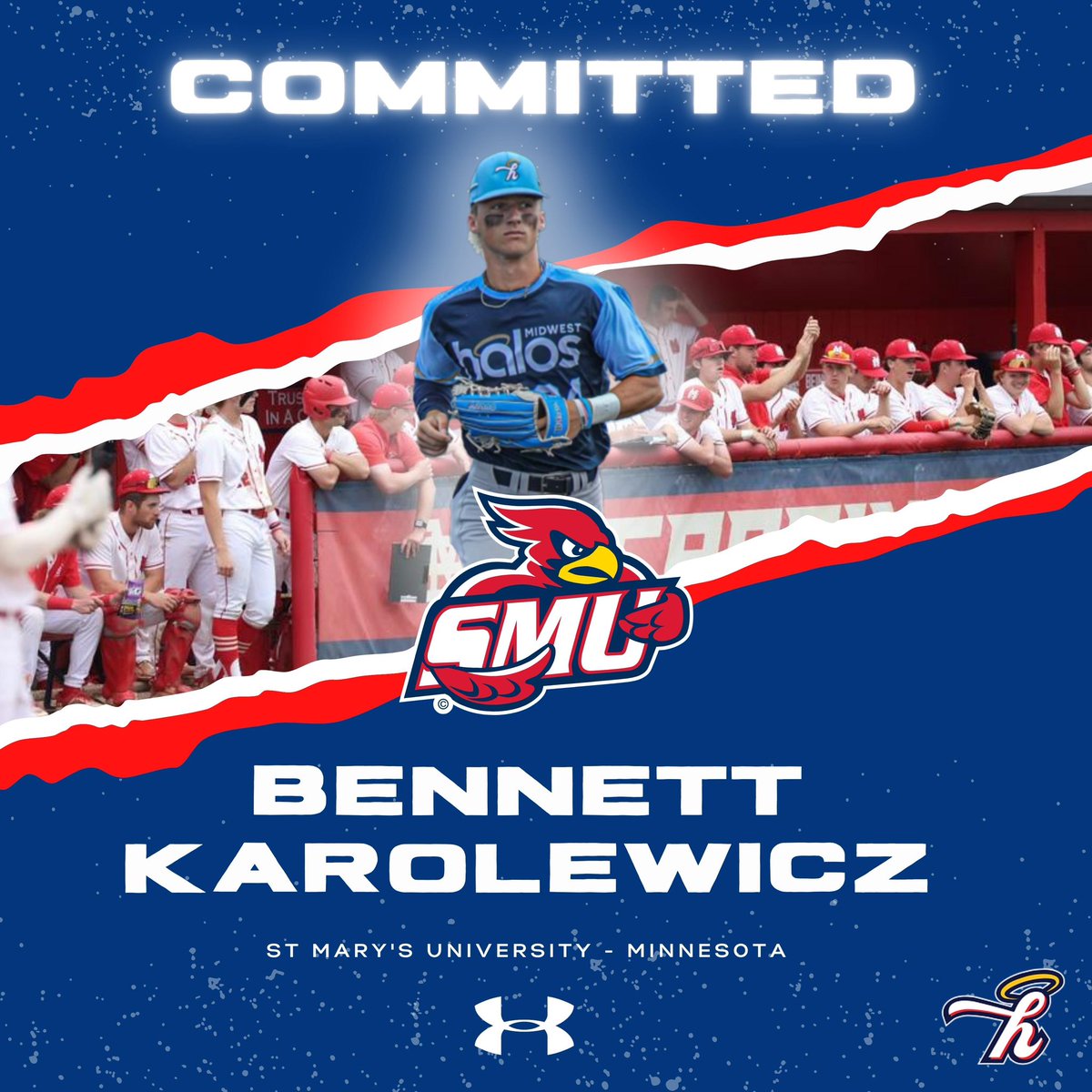 Congrats to (2024/OF) Bennett Karolewicz on his commitment to St. Mary’s University-Minnesota‼️#RiseUp🔥