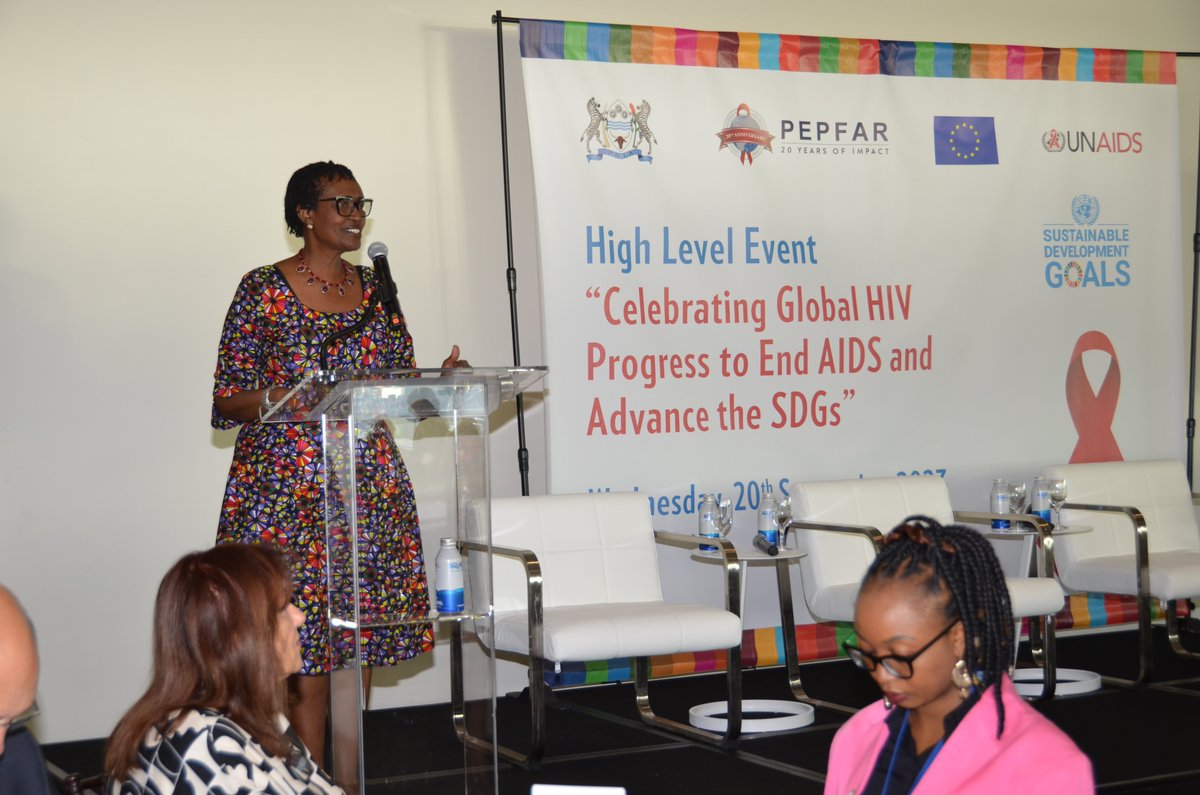 StateDeptGHSD's tweet photo. Ending the HIV/AIDS as a public health threat advances #SDG3 and other #SDGs, like 4, 5 and 10. At the @UNAIDS High-level Event Celebrating HIV Progress to End AIDS and Advance the SDGs, @Winnie_Byanyima reminded us that there are 9 million people who are not on HIV treatment. This is a threat to health, development and security. We've made remarkable progress in ending HIV/AIDS as a public health threat, but we have more work to do. Working with our partners, through @PEPFAR, we can achieve our shared goal to end the HIV/AIDS pandemic by 2030.