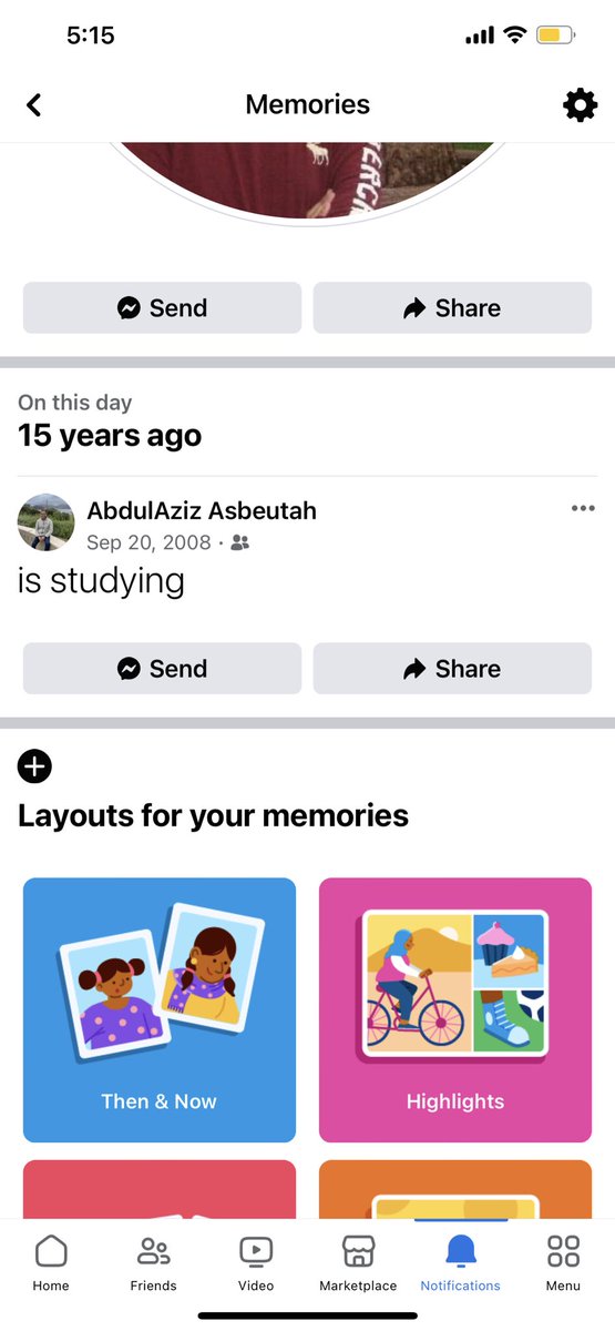 Facebook memory from 15 years ago! Apparently I was studying, Looks like nothing has changed 😅
