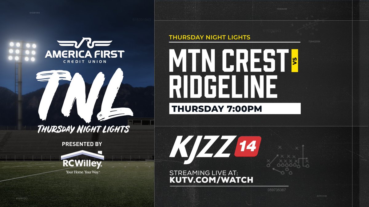 Love these <a href="/CacheSports/">Cache Valley Sports</a>  Rivalries!
Mtn Crest at <a href="/RidgelineFB/">Ridgeline Football</a> <a href="/Ridgeline_Hawks/">Ridgeline Riverhawks</a> 
<a href="/AlemaHarrington/">Alema Harrington</a>  &amp; <a href="/TheHumanDetour/">Frank Dolce</a>  join me on the call!!
<a href="/AFCU/">America First CU</a>  #TNL
7pm LIVE on KJZZ-TV &amp; streamed at KUTV.com/watch