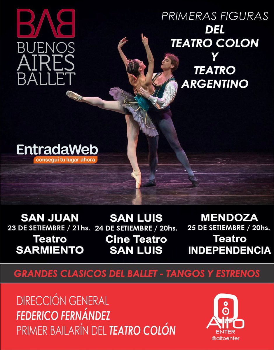 Nada nos pone más contentos que recorrer nuestro país bailando!
Sigue la GIRA NACIONAL de BAB!
SAN JUAN, SAN LUIS Y MENDOZA
diariodecuyo.com.ar/espectaculos/M…