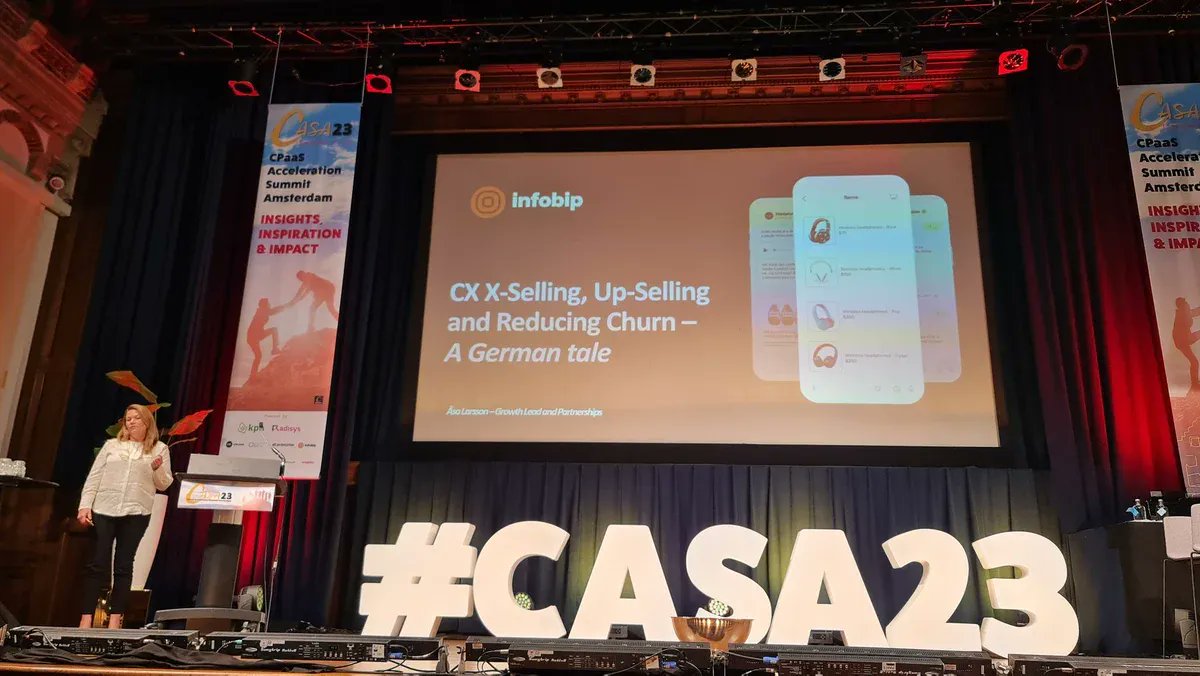 An amazing success story with #RCS Business Messaging at #CASA23 Åsa Larsson shows us how @Infobip enabled an RCS campaign for @deutschetelekom @cpaasaa The results from adding rich messaging interactions to their campaigns? ⬇️🧵 #CPaaS #Messaging #Marketing