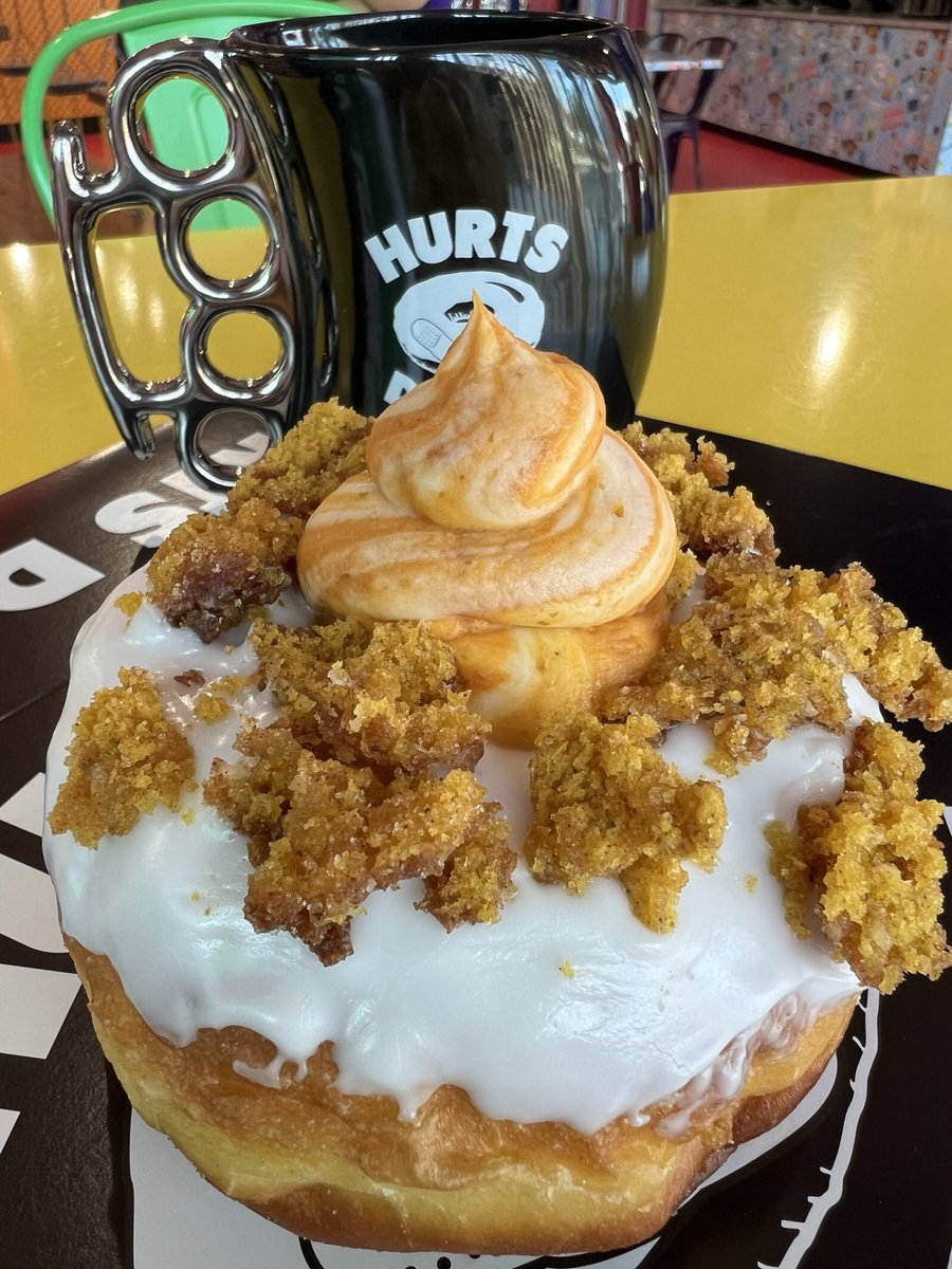 The Happy Halloween Twist is now available at <a href="/hurtsdonutco/">Hurts Donut Co.</a> Springfield! 🎃 This decadent donut is made with pumpkin cheesecake swirls! Pick yours up today, and don’t forget to grab your tickets to the  <a href="/AlamoSpringMO/">Alamo Springfield</a> premiere! 🦋