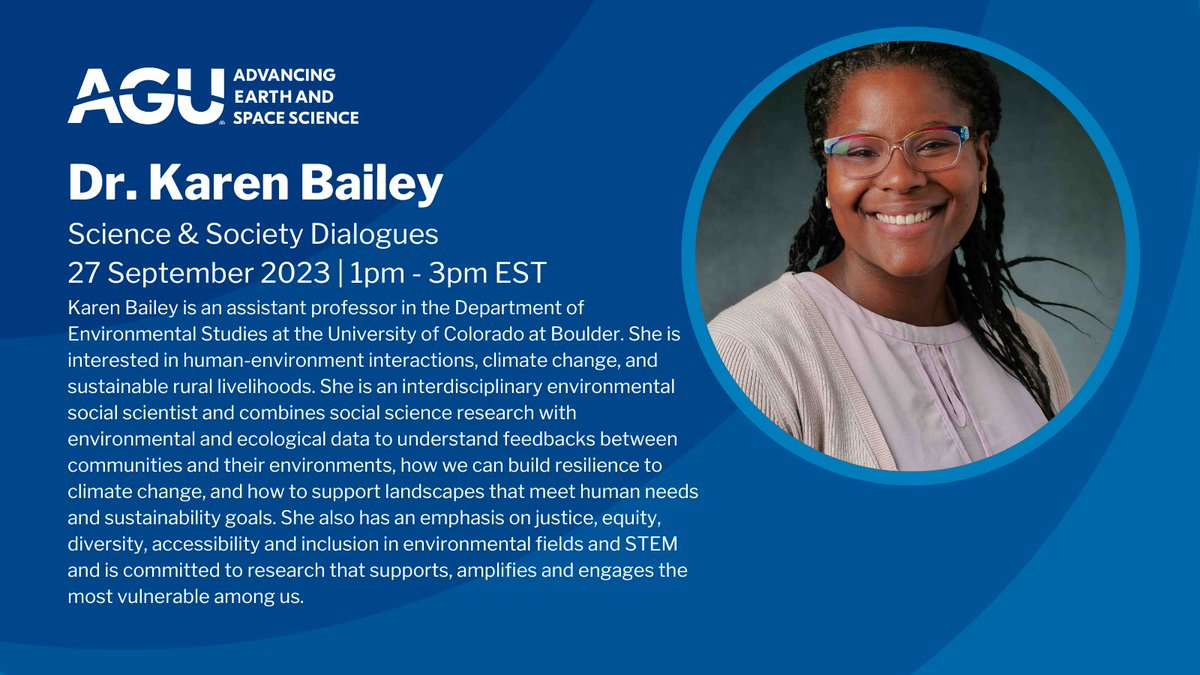 AGUSciSociety's tweet photo. 🌏 SCIENCE + JUSTICE ✊ THIS WED 27 Sep 1pm ET | Join @theAGU  DIALOGUES with @donnayford @karnebe Dr. Jabari Jones @seigik &amp; @uroojra for a discussion on Fostering Social Justice Allyship and Solidarity Across the Sciences. REGISTER NOW: https://t.co/z1XknxVORi https://t.co/qvcXTGrCKQ