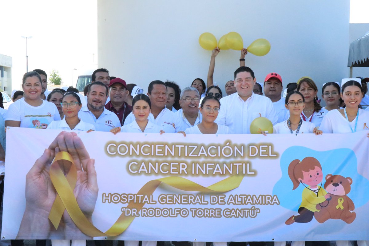 Hoy, a las 08:00 am, se dieron cita, alumnos de la UPALT, acompañados del Dr. Jesús Ricardo Ramos Sánchez, rector del plantel, para atender la invitación del Hospital General Rodolfo Torre Cantú a participar en la caminata para la concientización del cáncer infantil.