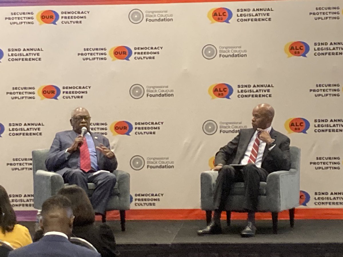 Deborah Berry (@dberrygannett) on Twitter photo . <a href="/RepJamesClyburn/">James E. Clyburn</a> and <a href="/bdonaldson93/">Bobby Donaldson</a> discuss the importance of teaching Black History, particularly including the civil rights movement. “This history is important,” said Clyburn. #ALC52 . <a href="/RepJamesClyburn/">James E. Clyburn</a> and <a href="/bdonaldson93/">Bobby Donaldson</a> discuss the importance of teaching Black History, particularly including the civil rights movement. “This history is important,” said Clyburn. #ALC52