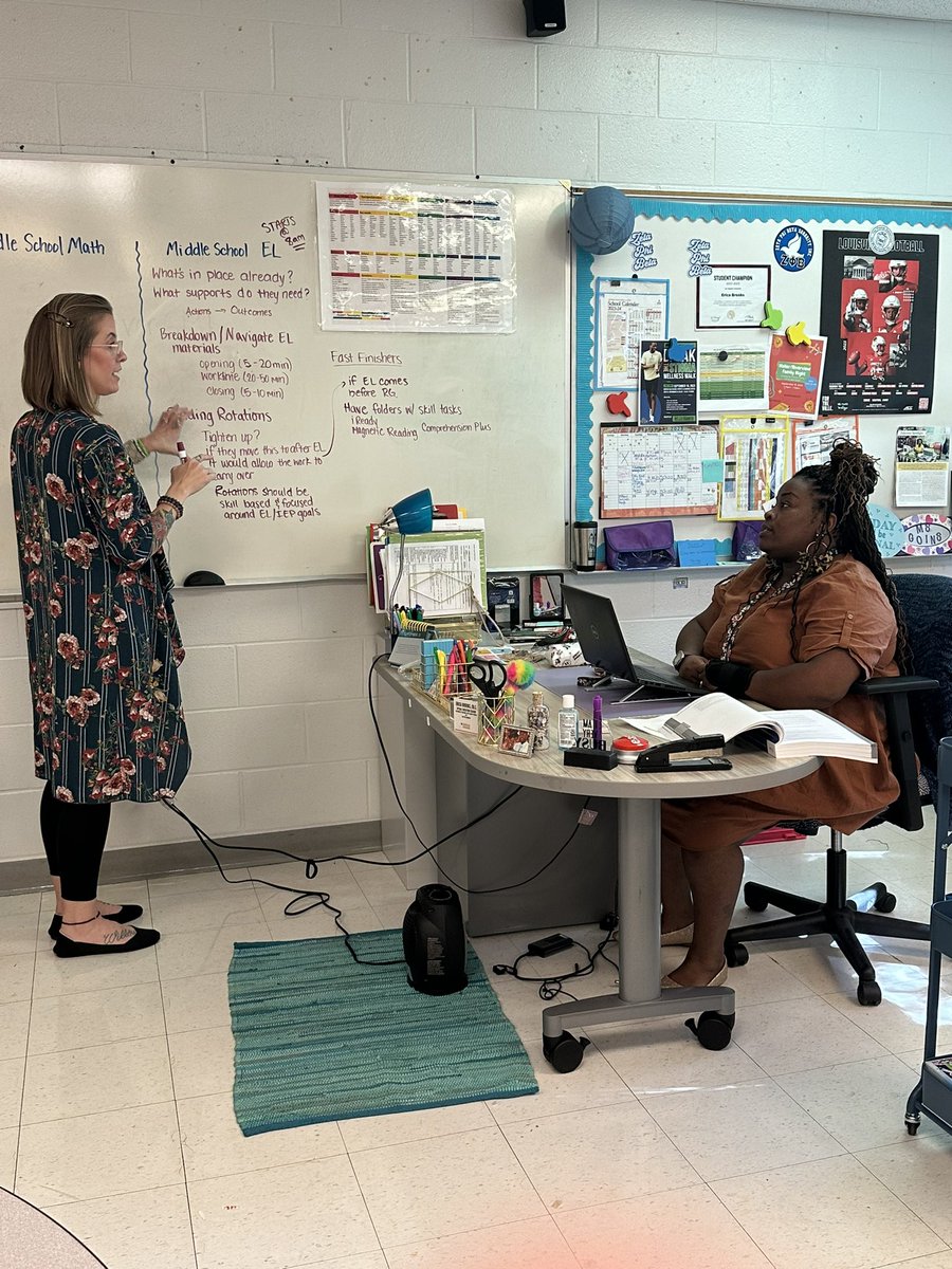 Our AICs are #1 in the business! Taking time to map out EL and reading rotations to make life easier for teachers! #bestinthebusiness @wallerwilliams1 @JCPSAsstSuptES @ErinBasham1