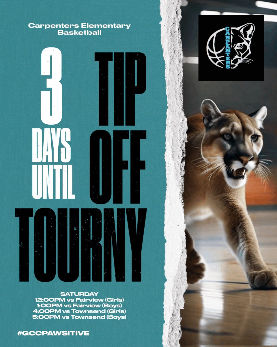Exciting News! Our Elementary Basketball Tournament is just around the corner, starting in THREE days! Get ready for some amazing basketball action, team spirit, and unforgettable moments. 
Let's cheer on our talented young <a href="/CarpentersCubs/">Carpenters Elementary School</a> athletes and show them our support.