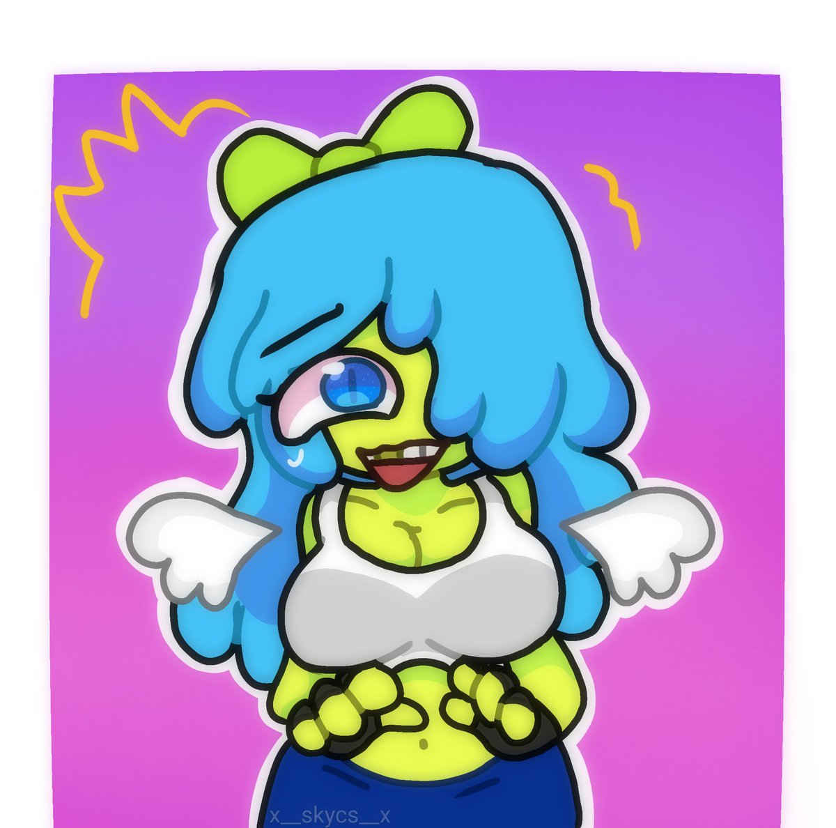 x___skycs___x's tweet photo. I Love beta sky (fr) 

She can be my mommy if beta bf don't want her!! I take her!!! 😍

#art #myart #betaskyfr #fnf #skyverse #skyfnf #fanart https://t.co/79BJ3hOi4o