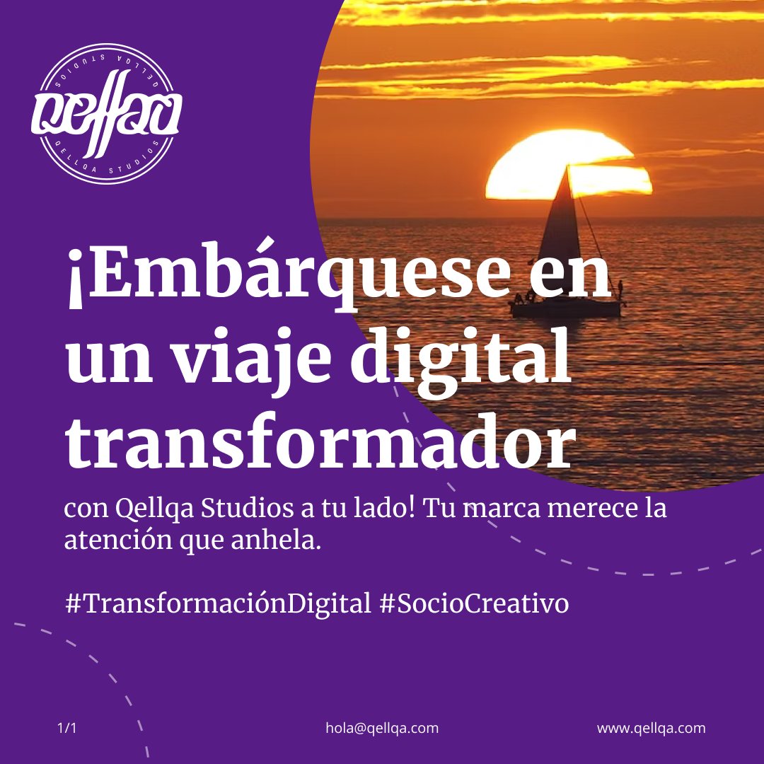 QellqaStudios's tweet photo. Embark on a transformative digital journey with Qellqa Studios by your side! Your brand deserves the spotlight it craves.

¡Embárquese en un viaje digital transformador con Qellqa Studios a tu lado! Tu marca merece la atención que anhela.

#DigitalTransformation #CreativePartner https://t.co/HhoYS9C6cB
