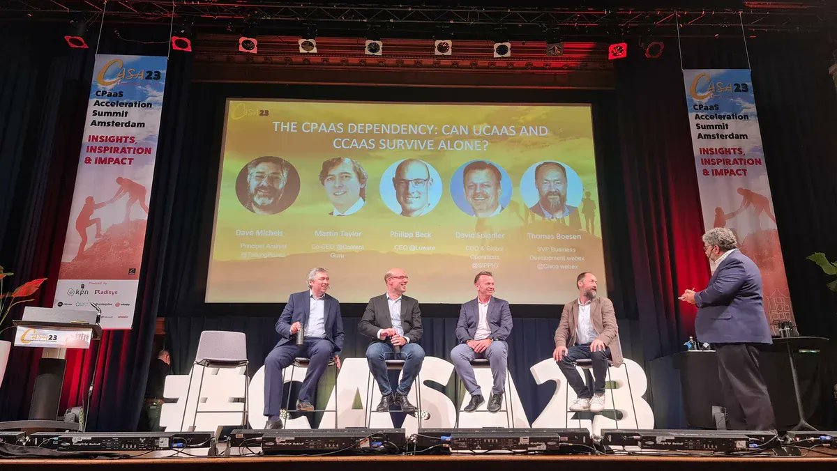 Thomas Boesen, SVP of Business Development <a href="/Cisco/">Cisco</a>, shared his thoughts on a combined UCaaS, CCaaS and CPaaS strategy during today’s sessions ⬇️🧵 <a href="/cpaasaa/">CPaaS Acceleration Alliance</a>

#CPaaS #CCaaS #UCaaS #Communications