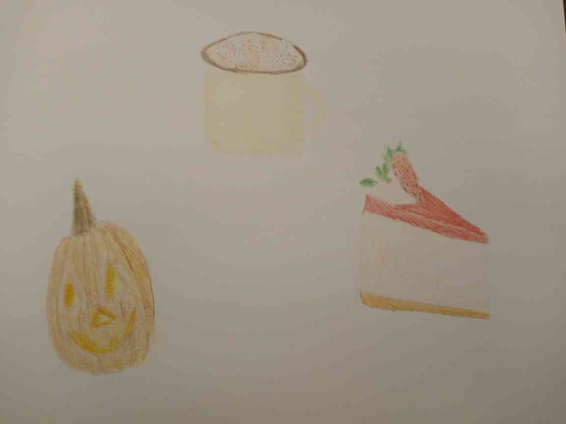 colors tast like waxx X^X

#art #artclass #artstudent #realism #pumkin #pumkinart #jackolantern #jackolanternart #colerdpencil #colerdpencilart #chessecake #strawberry #strawberrycheesecake #strawbarryart #strawberrycheesetart #mug #mugart #hotcocoa #hotchocolate #hotcocoaart