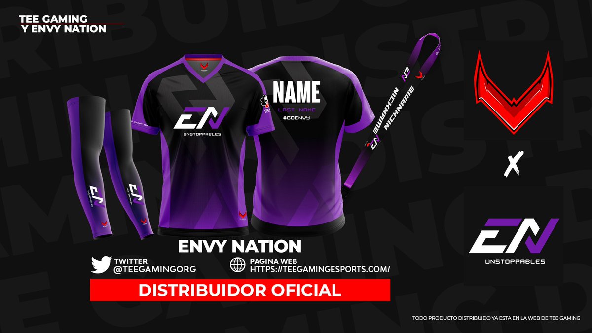 _EnvyNation's tweet image. ⚙️Estamos felices en anunciar a @TeeGamingOrg como distribuidor de nuestra merch oficial⚙️

⚫️Agradecemos todo su apoyo.
🟣Les dejamos un código de descuento para que vistan estos colores.

-ENVYNATION10%

🛒teegamingesports.com/categoria-prod…

#Unstoppable 
#GoEnvyNation
#EnvySZN