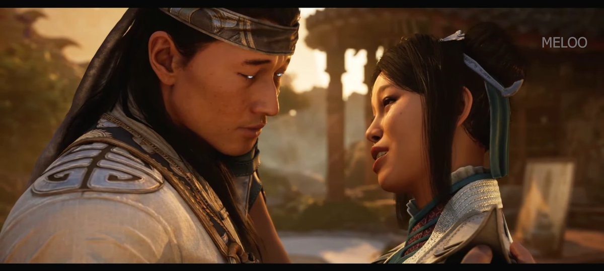adiillium's tweet photo. Lui Kang and Kitana having their moment is one of the most heart-warming moments of the game. 
#MortalKombat1 #mk1 https://t.co/YkOx4OhzH8