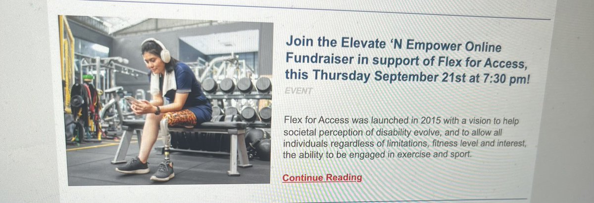 Our Elevate ‘N Empower Fundraiser is tomorrow. Get your tickets now at this link. Don’t miss out on important and engaging discussion, fun games and prizes to be won. eventbrite.ca/e/elevate-n-em…
#FlexforAccess #ElevatenEmpowerFundraiser 💪🏻