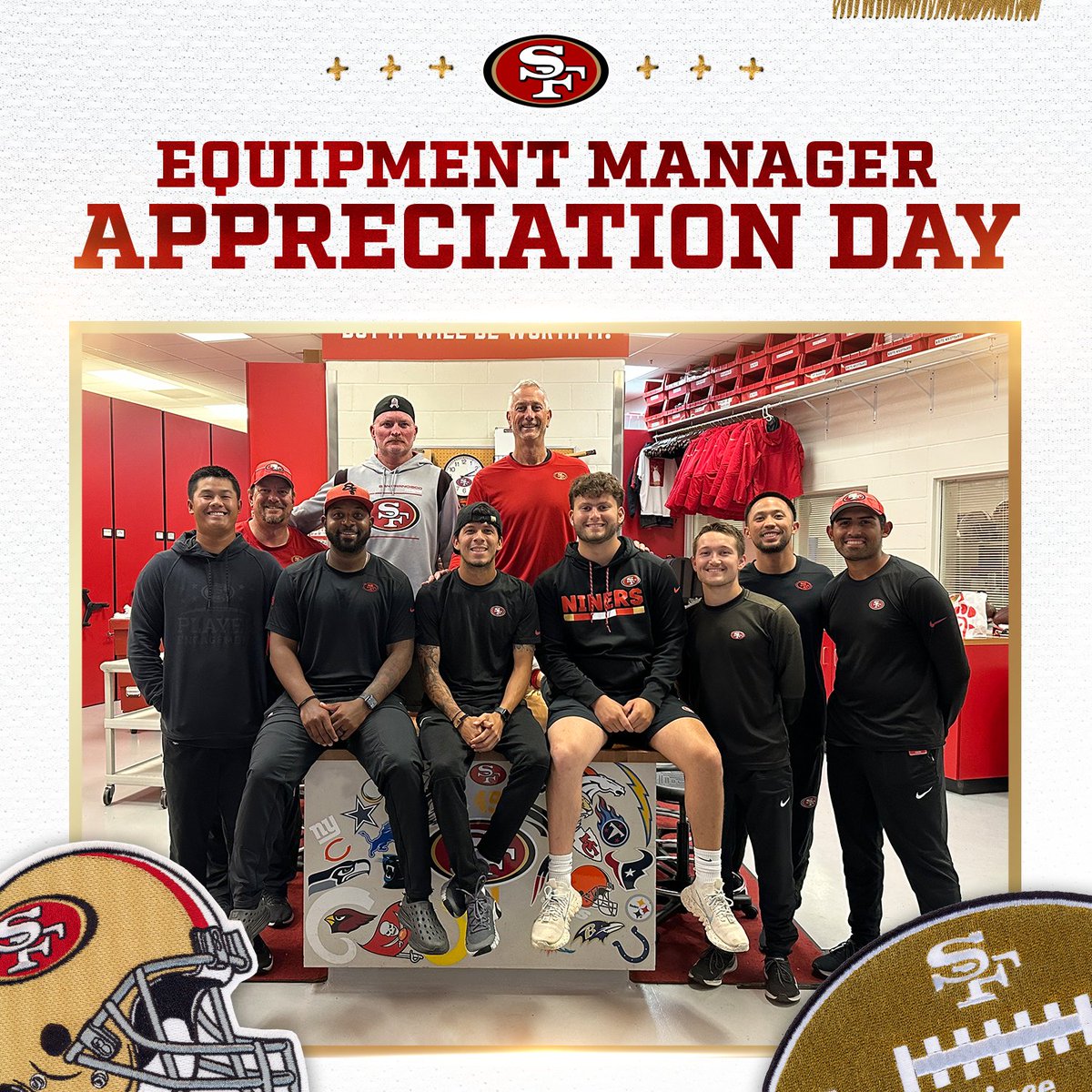 49ers's tweet photo. Best EQ squad around! 

Thanks for all you do fellas 👏 https://t.co/ThGZHSOcEO