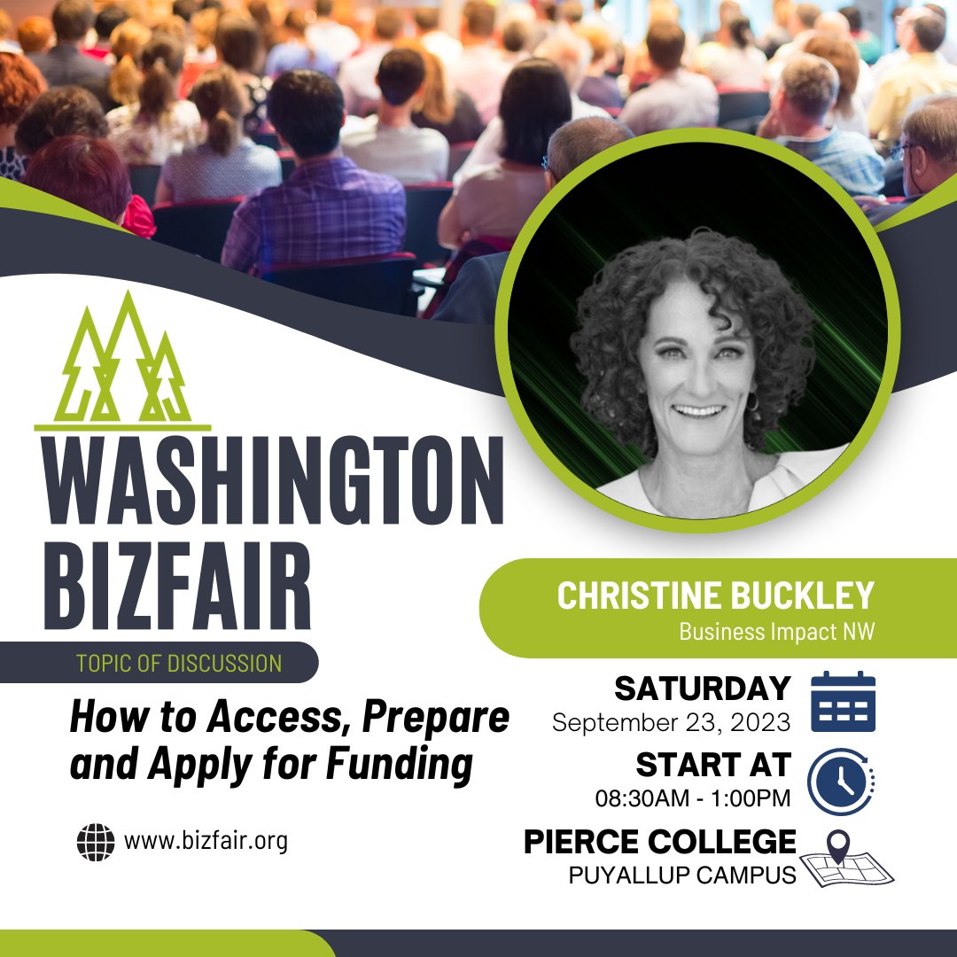 BizFair's tweet photo. Are you interested in funding for your small business? Join us this Saturday and learn about different types of funding, what lenders are looking for, and how to prepare and qualify @BusinssImpactNW https://t.co/BGtWoHpzQb