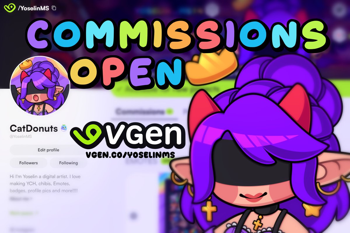 🌸🌈Hello everyone!! 🌈🌸
→ I'm so excited to announce that I've joined VGEN!!!
🌷I have open commissions and I am taking orders, support me in this new adventure!

🍩Vgen: vgen.co/YoselinMS

⋄⋆⋄⋆⋄⋆⋄⋆⋄⋆⋄⋆⋄⋆⋄⋆⋄⋆⋄⋆⋄⋆
#commissionopen #VgenOpen #VGen #art