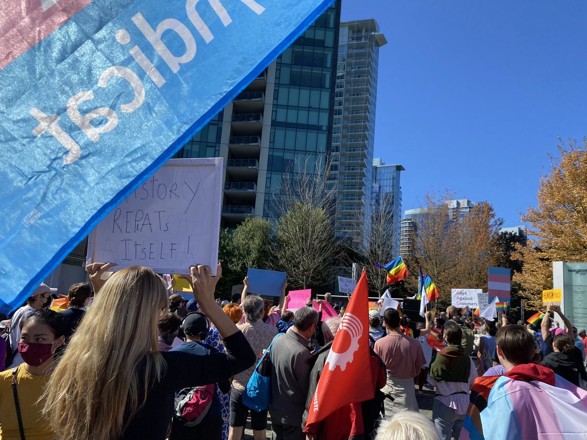 I wish in 2023 we didn’t need to have such rallies, but clearly we do.  Today and everyday, I stand with all 2SLGTBQ+ people, especially kids.