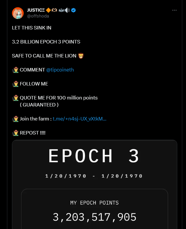 p_eng_uin's tweet photo. JUSTICE going absolutely insane with $tip @tipcoineth farming

Gotta respect the hustle! 🤝 @offshoda https://t.co/aMBKMKxPiA