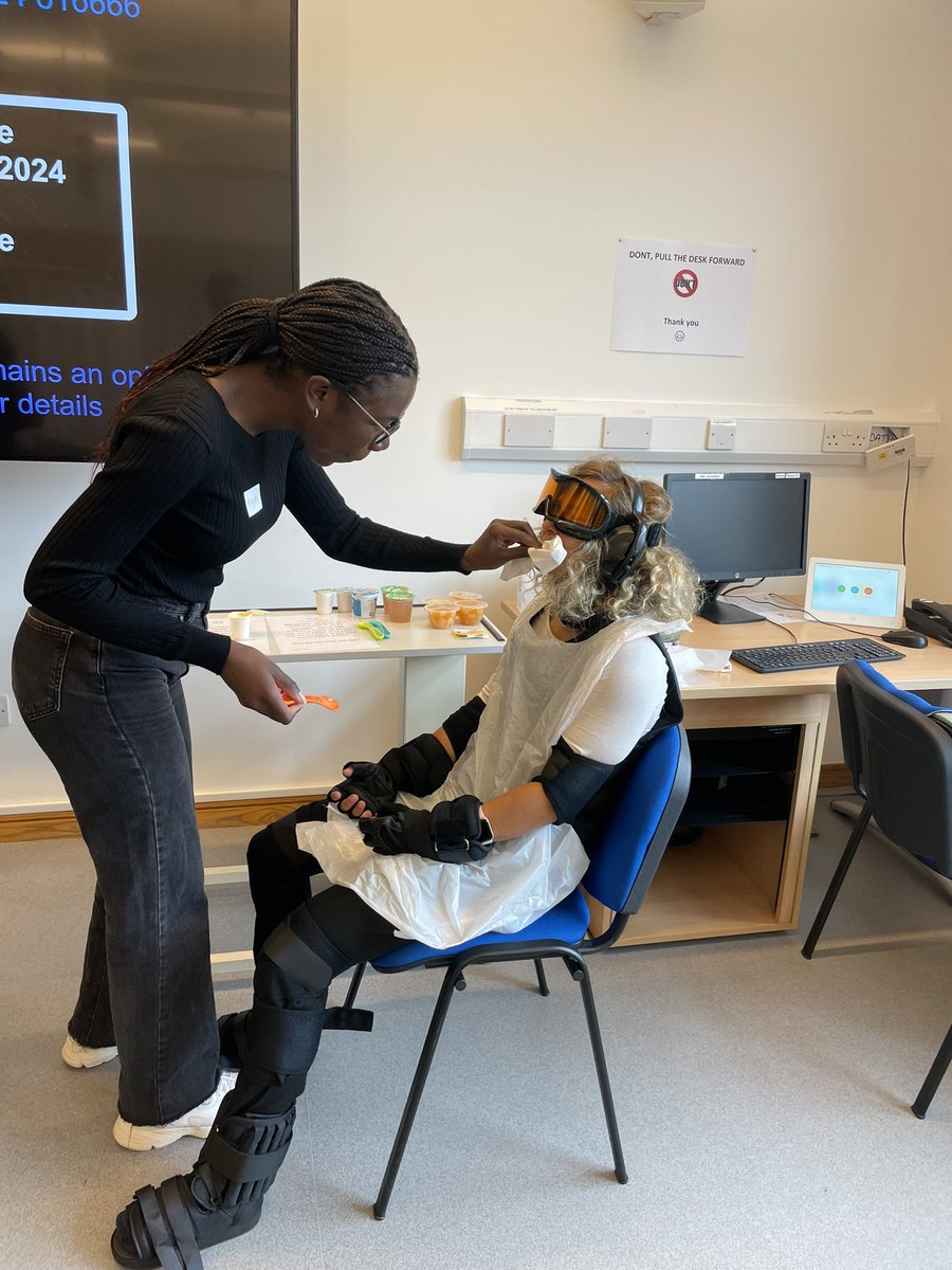 Fabulous “Instant Aging” session with our current Yr 4 LTC block. Lots of laughs but lots of serious lessons gained through simulation. With extra toys to simulate tremors, COPD, Kyphosis and tinnitus too! #agingsuit #instantaging #educationthroughsimulation
