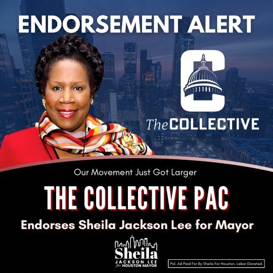 EricaSLeeCarter's tweet photo. I am proud of this endorsement that represents the progress we have made in our movement for justice and empowerment! Together, we'll create a Houston where limitless opportunities thrive, with equity at the heart of our vision for the future.
#SJLforHouston #collectivepac #HoustonEmpowerment