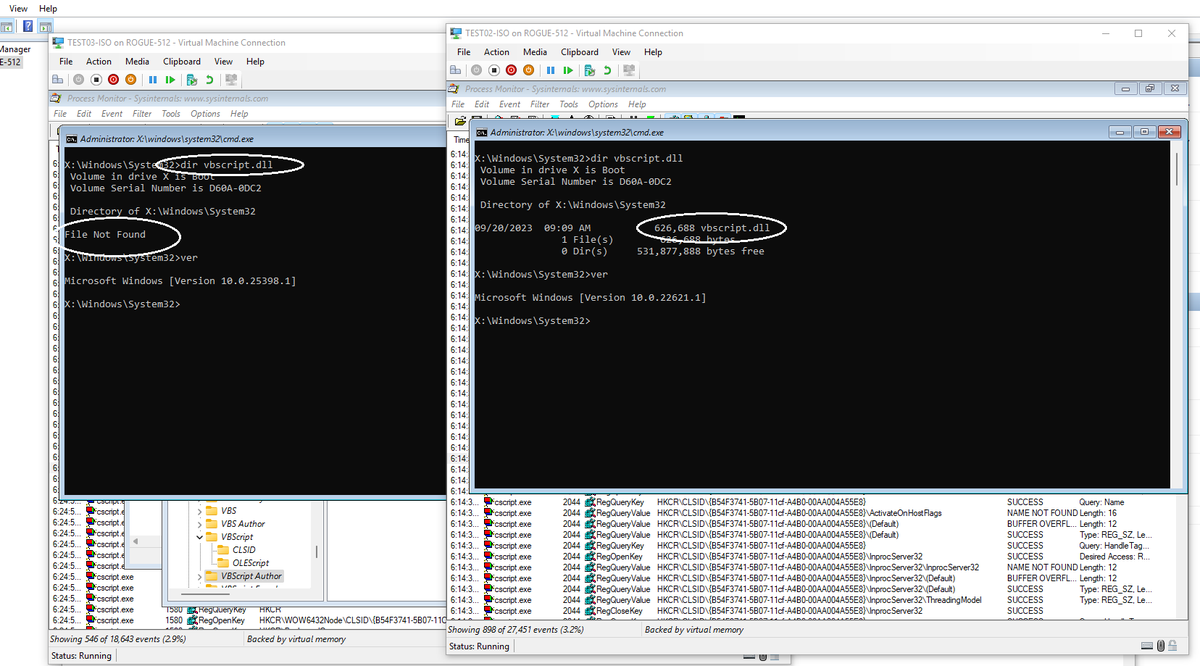 jarwidmark's tweet photo. The ADK 25398 VBScript plot thickens... Difficult to run VBScript without vbscript.dll I think :) https://t.co/gjZdIJCMxE