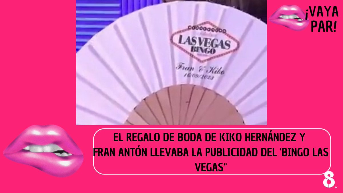 VayaParTV's tweet photo. 💥 BOMBAZO 💥 El regalo de Kiko Hernández y Fran Antón a sus invitados llevaba publicidad del famoso #BingoLasVegas ▶️ https://t.co/Q4JGgwMh7H https://t.co/jo1rmjc6BO